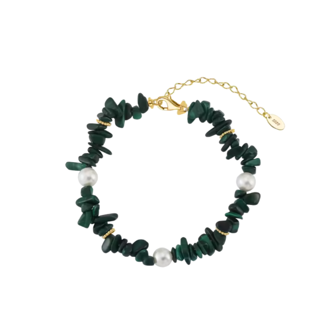 Malaquita golden bracelet