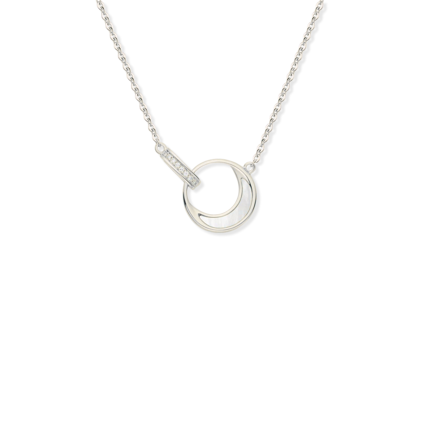 Moon And Cricle Necklace