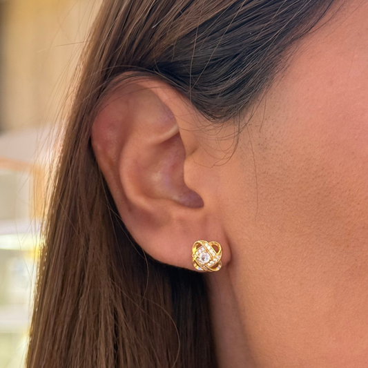 Jess Fashion Spark Golden Studs