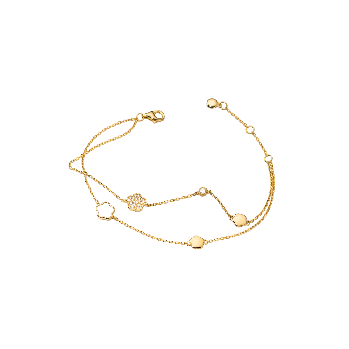 Golden Flower Double Bracelet