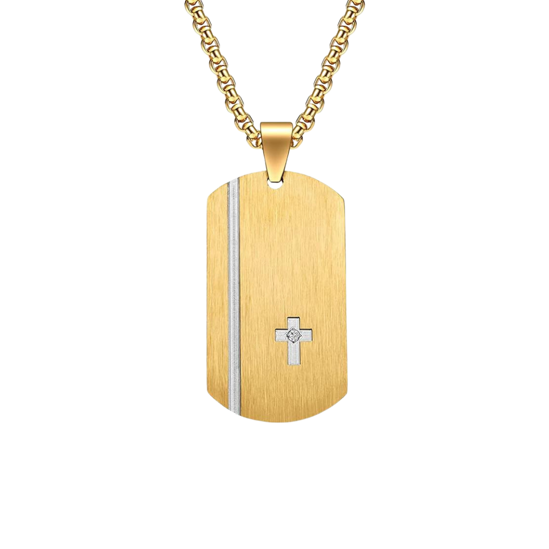 Cross id necklace