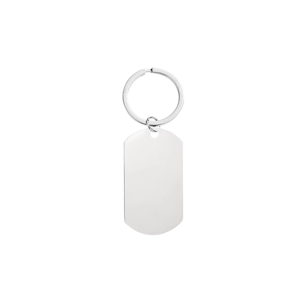 Silver Id Keychain