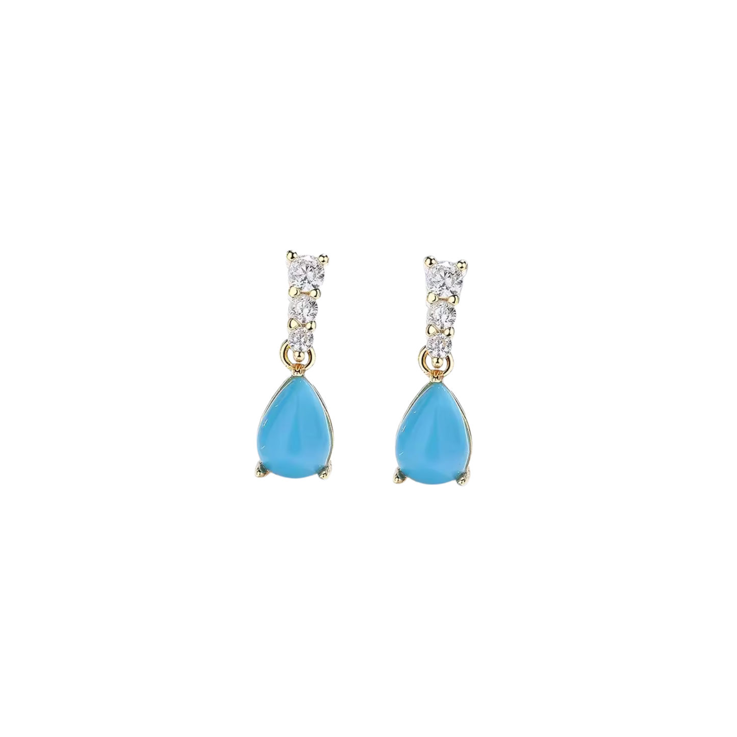 Turquoise Golden Studs