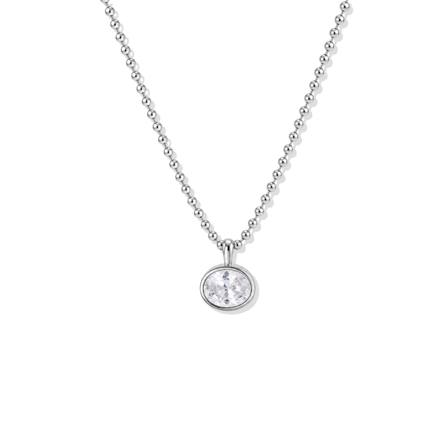 Silver Dost Necklace Circle