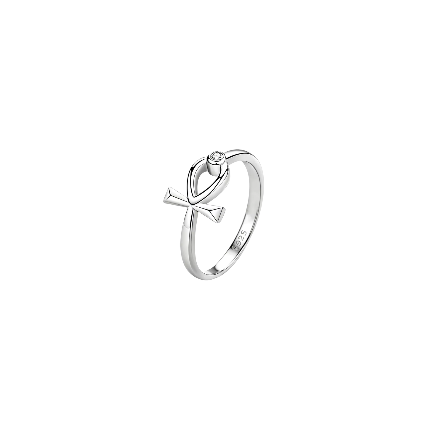 Egyptian Cross Ring Silver
