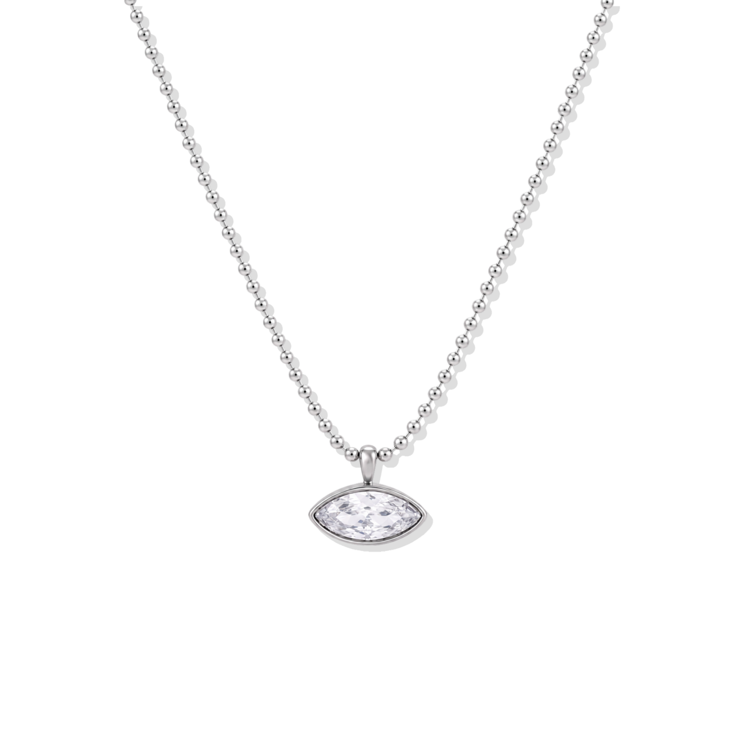 Silver Dost Necklace Eye