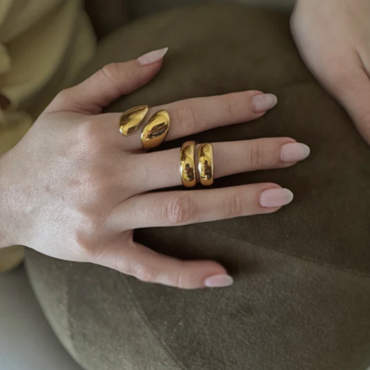 The Dune II - Two Half Gold Ring