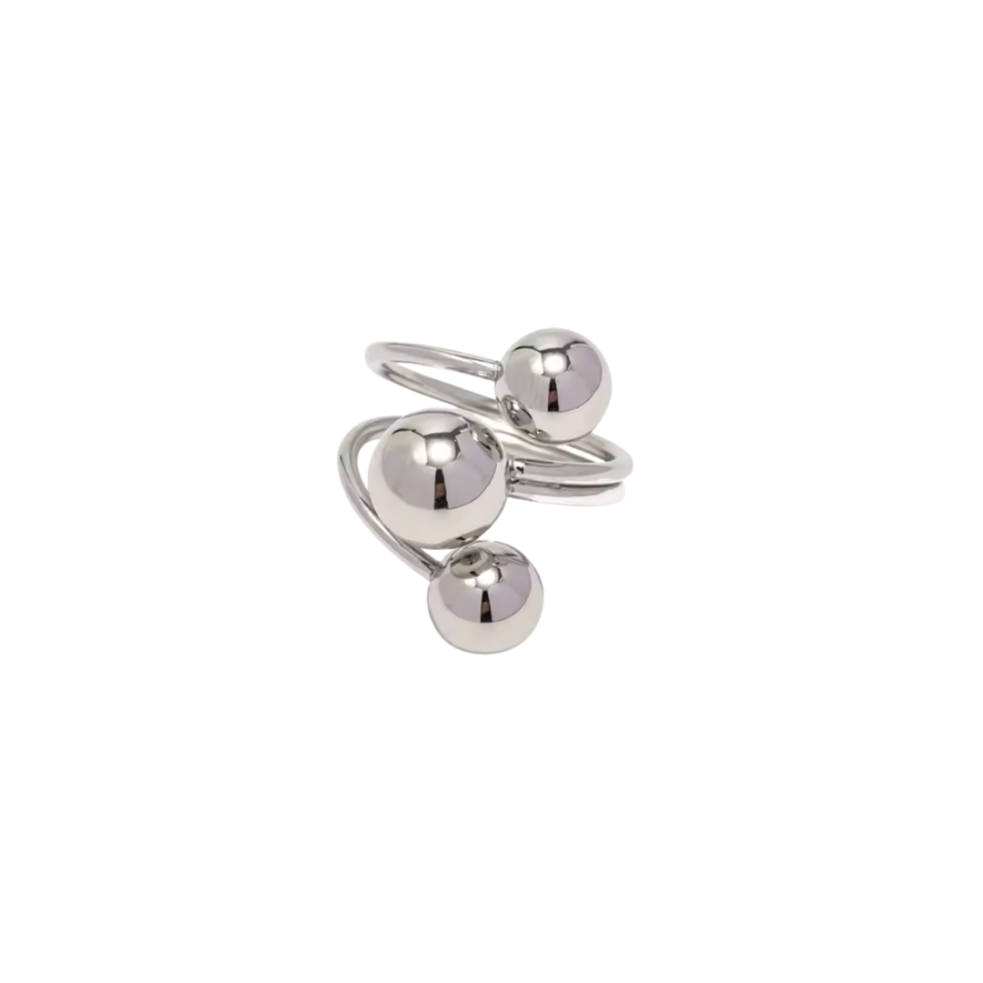 Planet silver ring