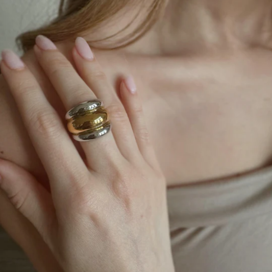 The Merge - Bicolor Triple Ring