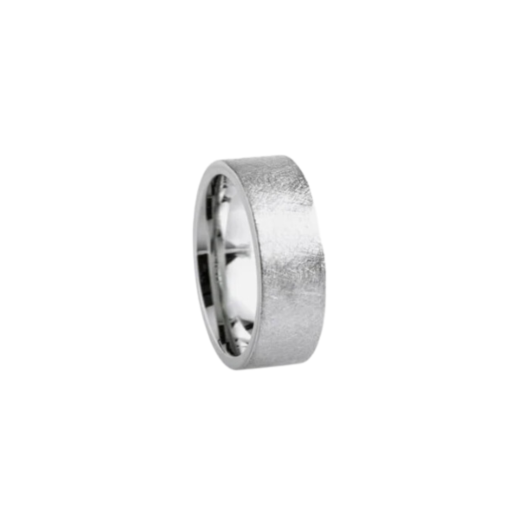 Silver textured ring