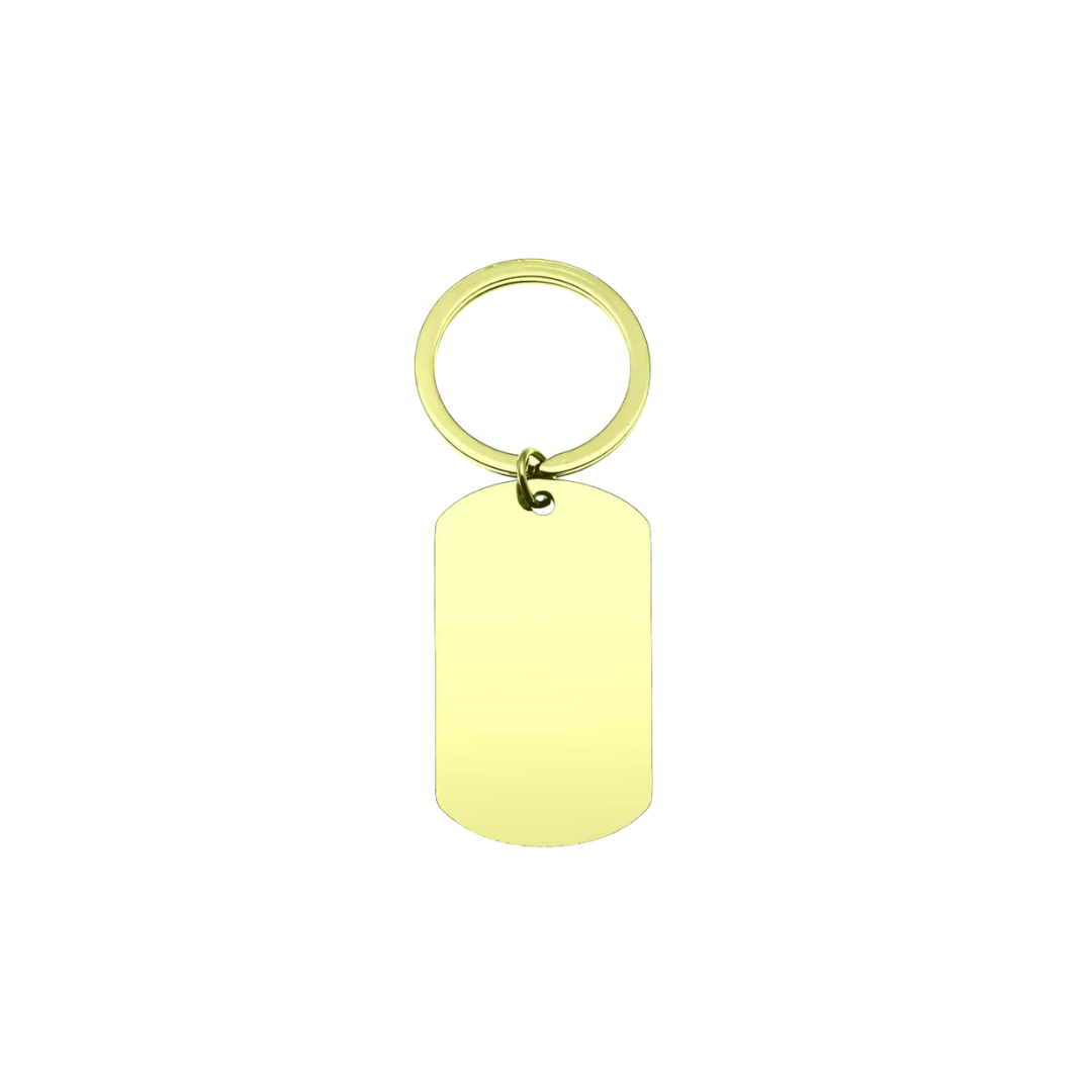 Golden Id Keychain