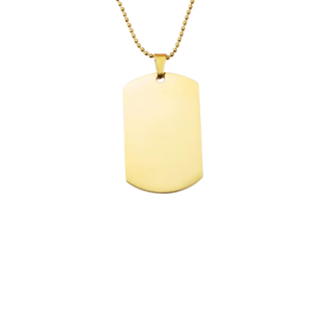 Engravable golden id tag