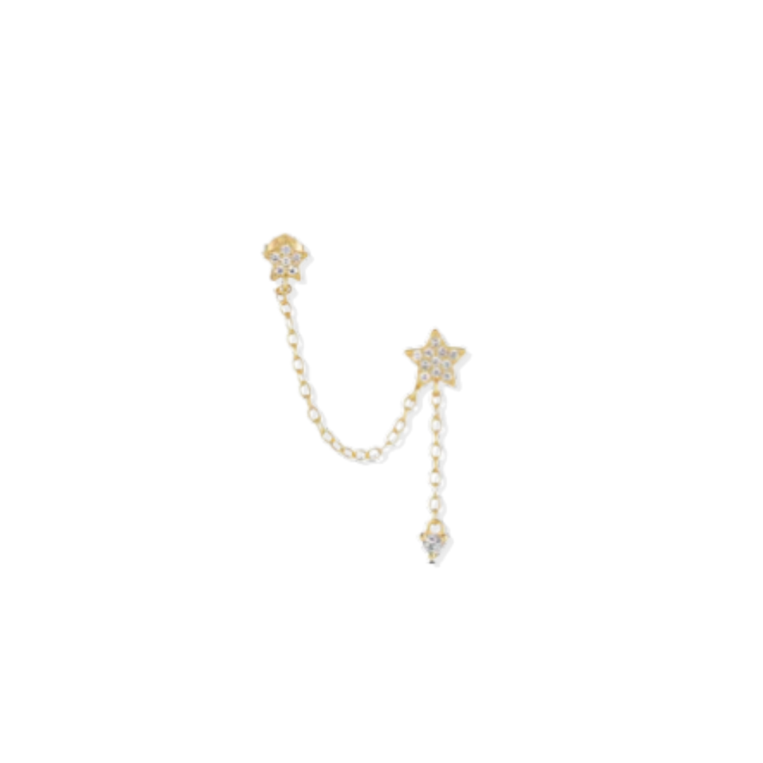 Star Chain Double Studs