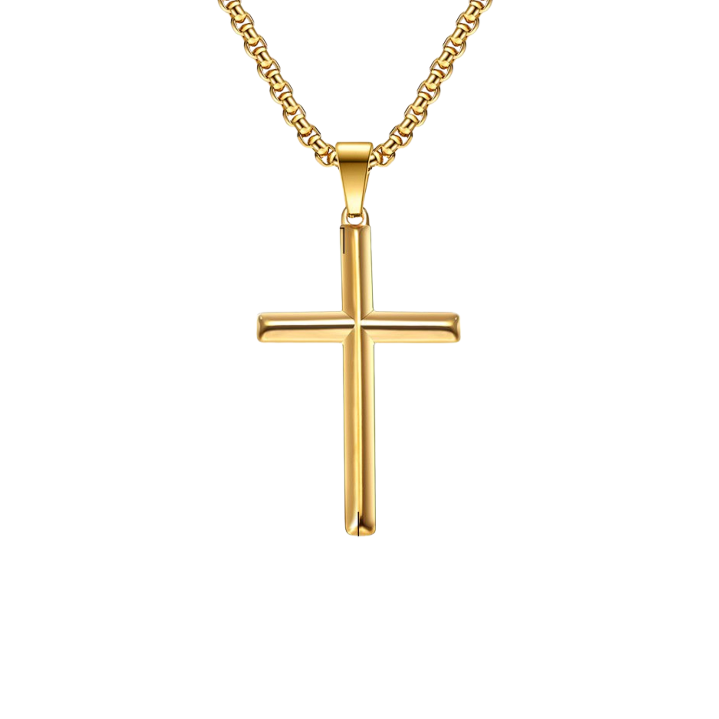 Alpha Cross Golden Necklace
