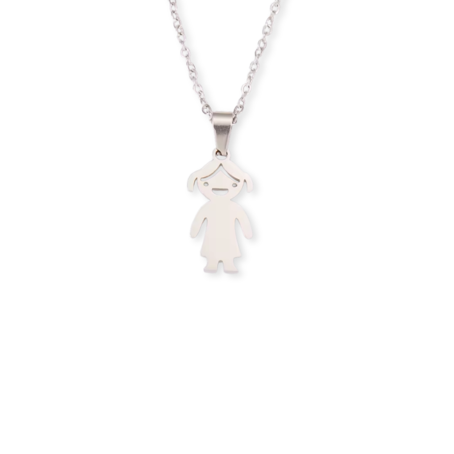 Plain Little Girl Silver Necklace