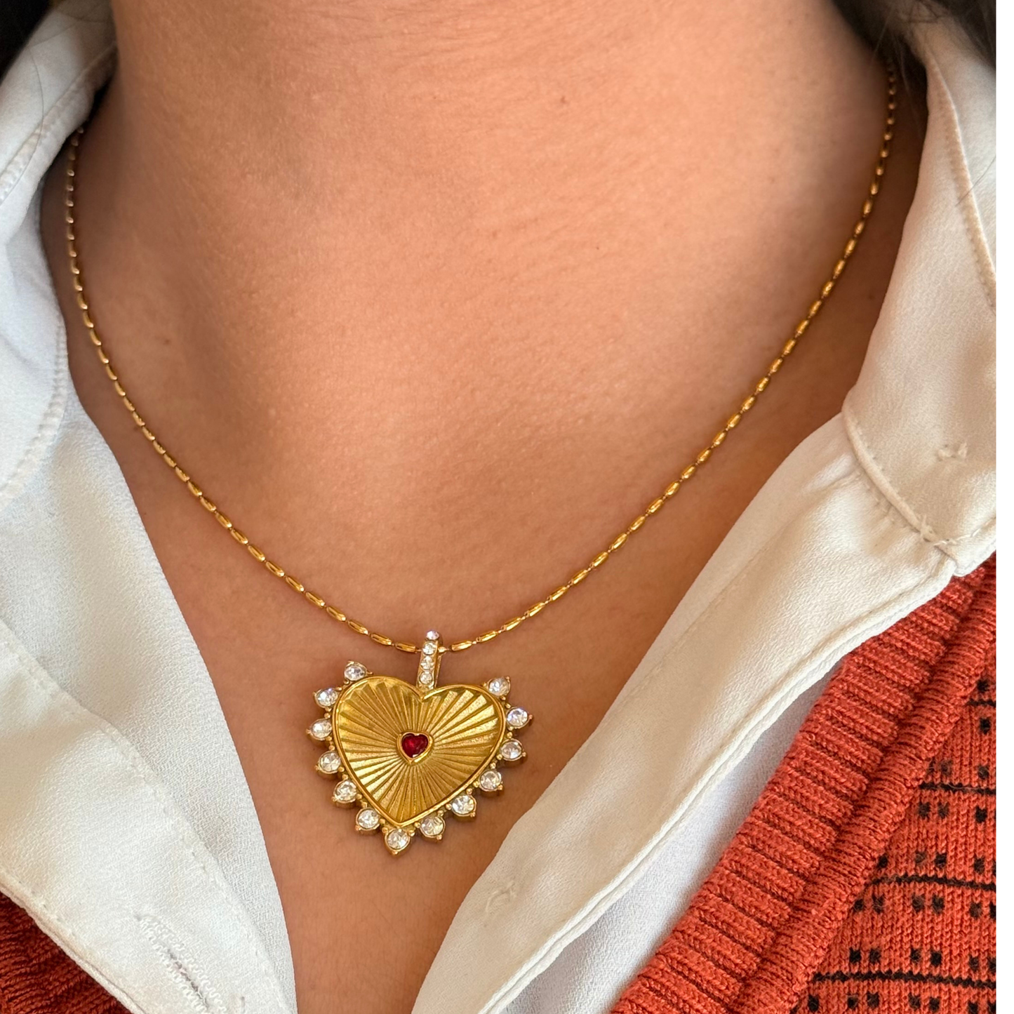 Golden Iconic Heart Necklace