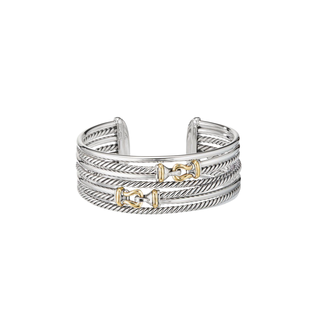 David dual silver cuff bracelet