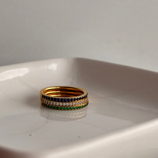 Pave Blue Ring
