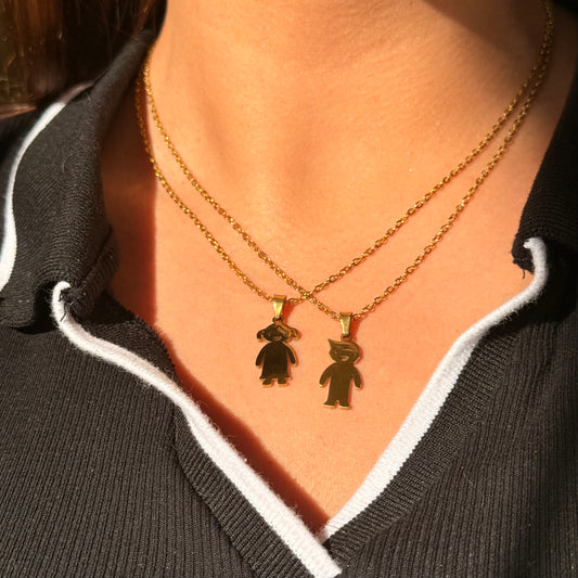 Plain Little Boy Golden Necklace