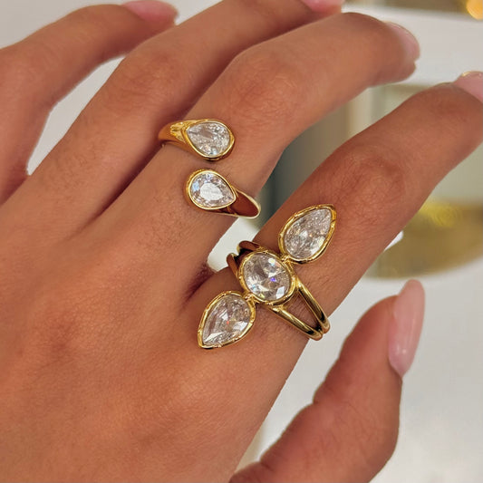 Shine Zirc Golden Ring