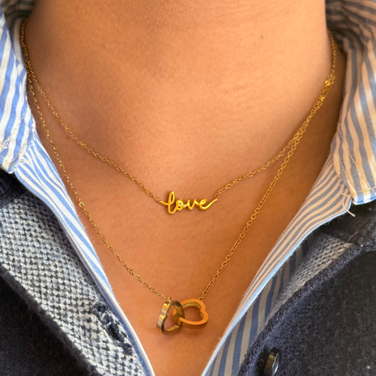 Golden Necklace Love