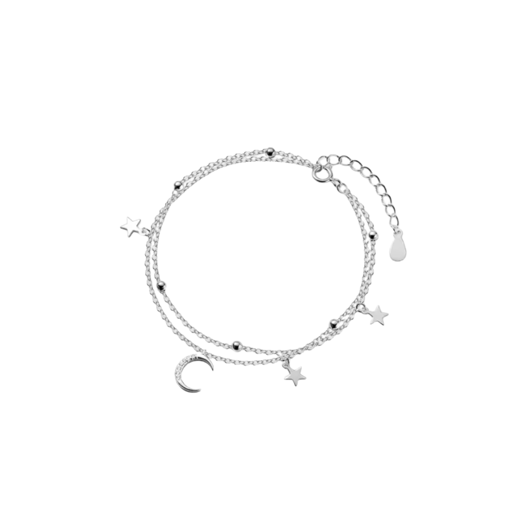 SILVER DOUBLE STAR BRACELET