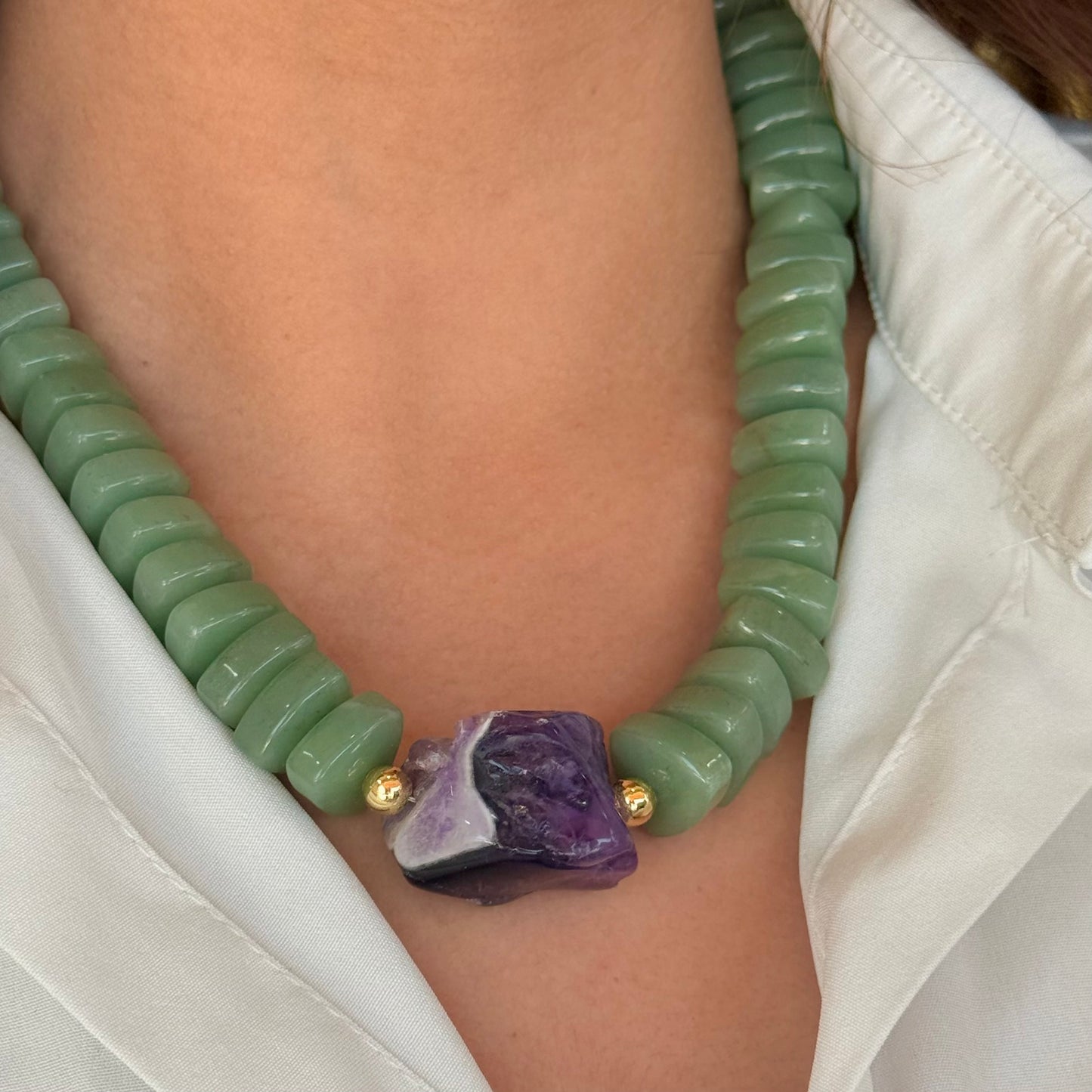 Collar Aventurina y Amatista