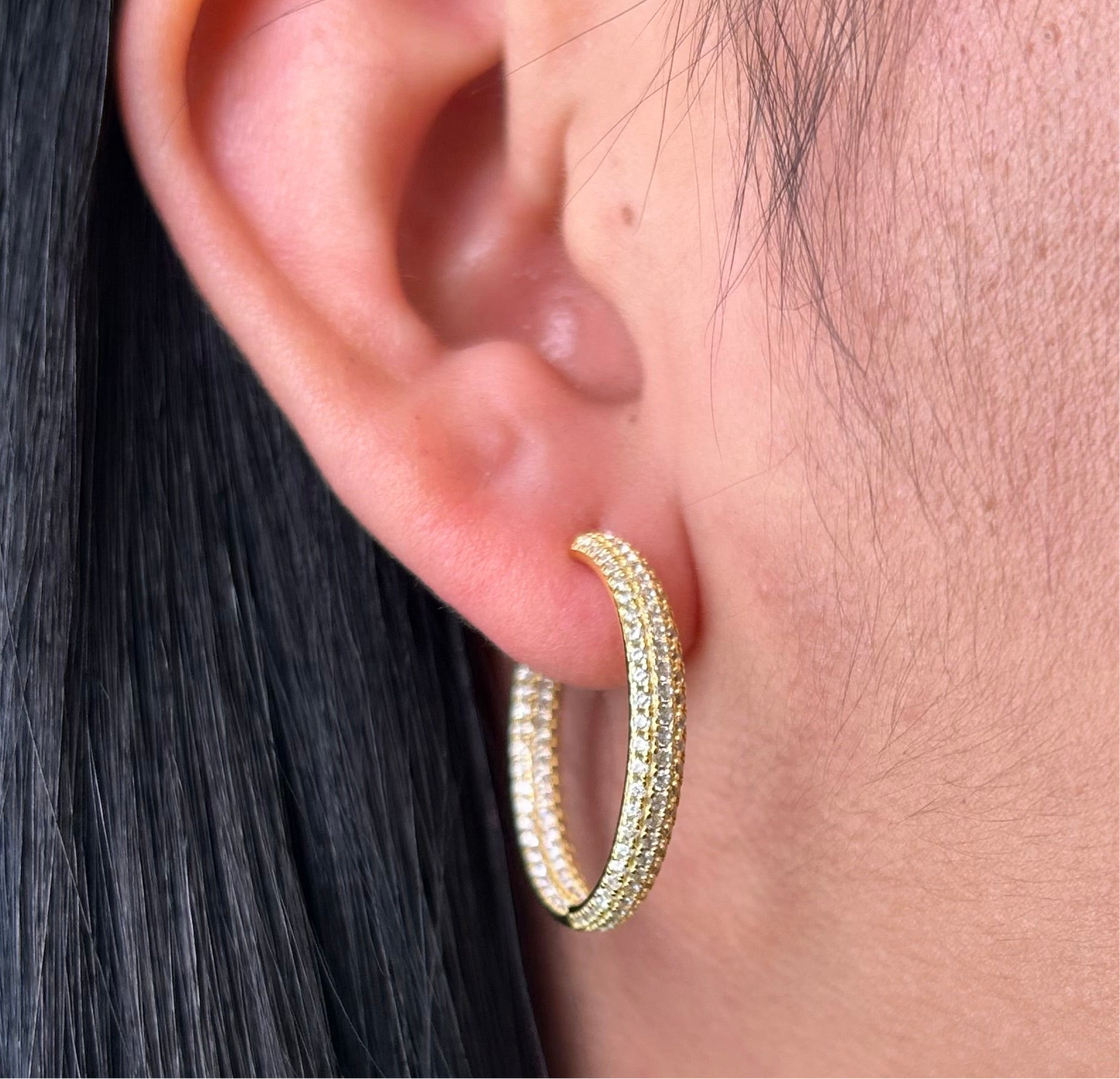Elegant spark gold earrings