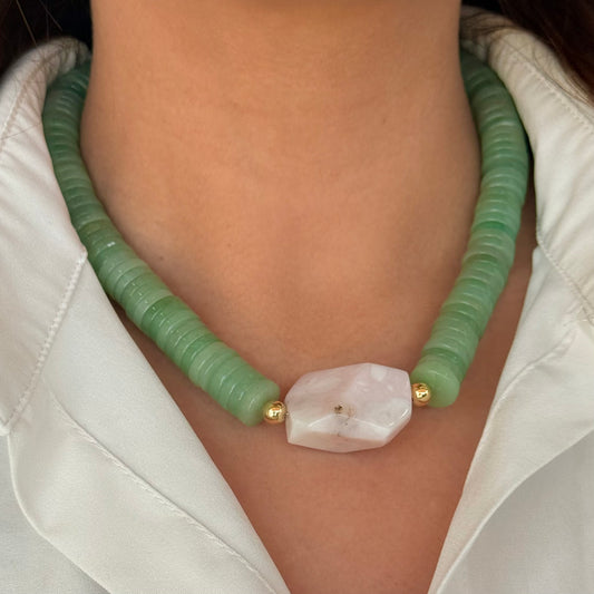 Collar Aventurina y Ópalo