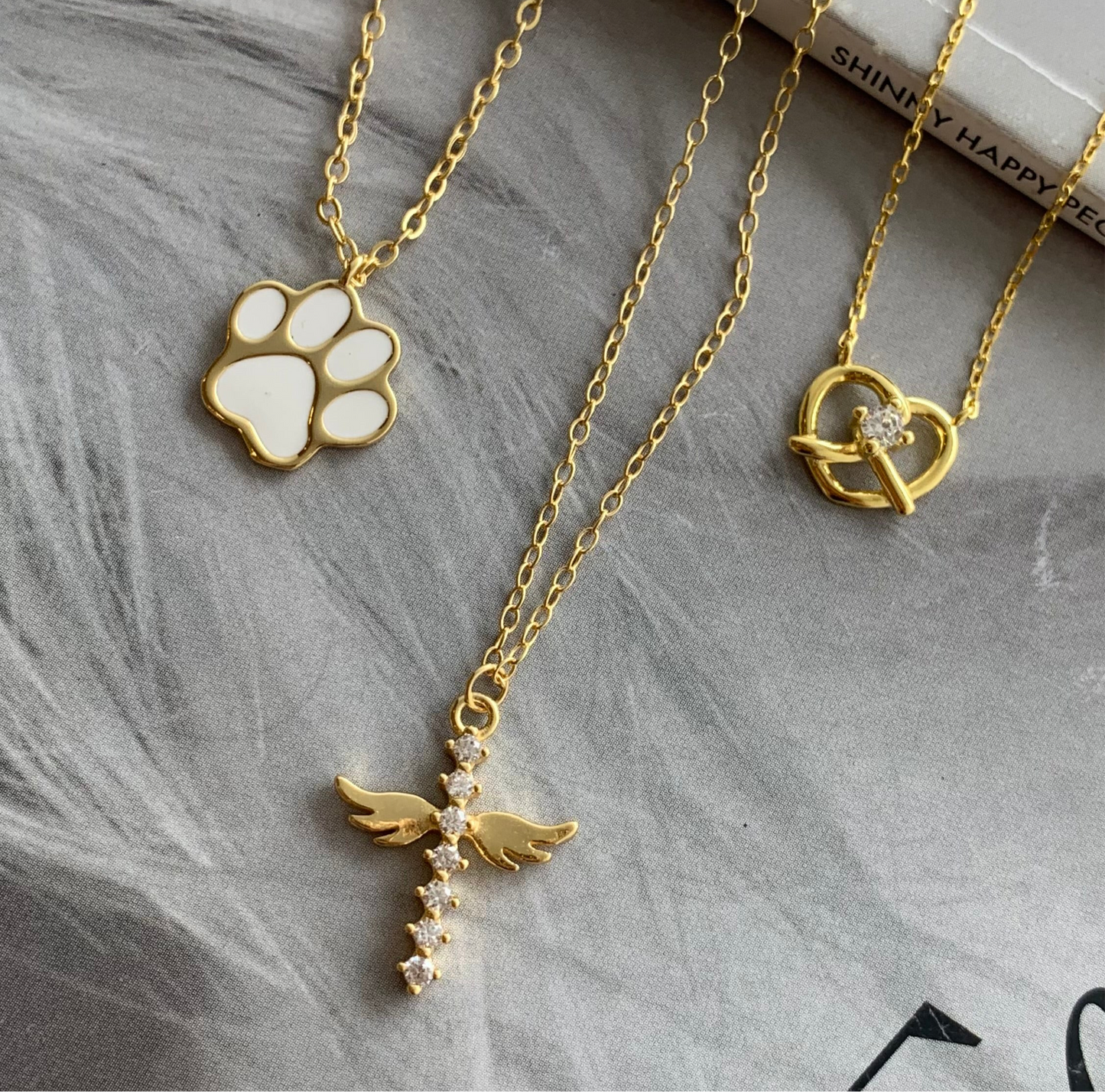ANGEL WINGS CROSS NECKLACE