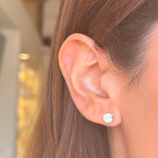 Silver Opal Radiance Earrings