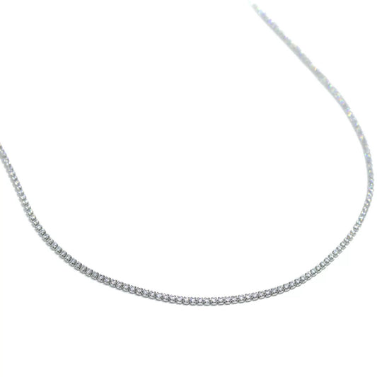 Silver tennis necklace 2mm
