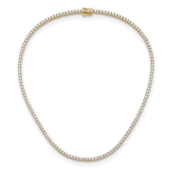 Golden chunky tennis necklace