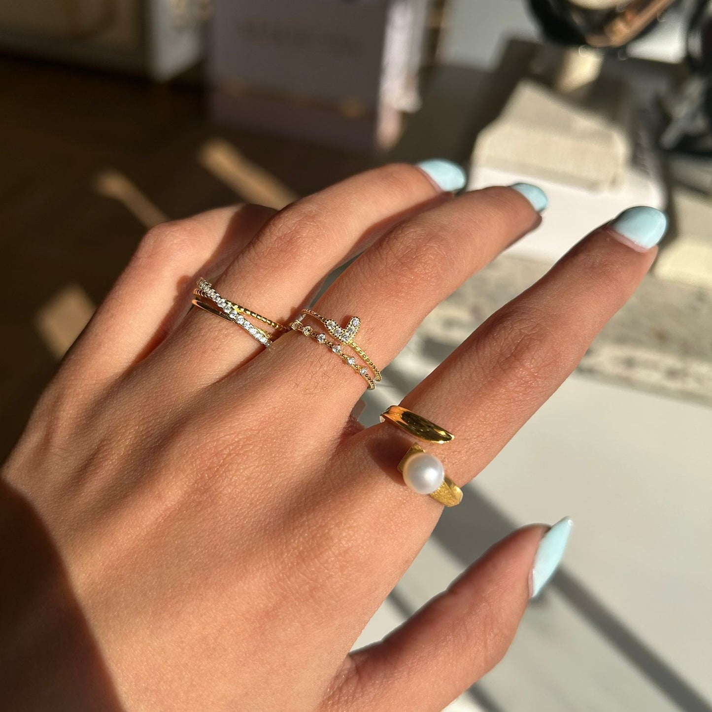 Golden ring pearl
