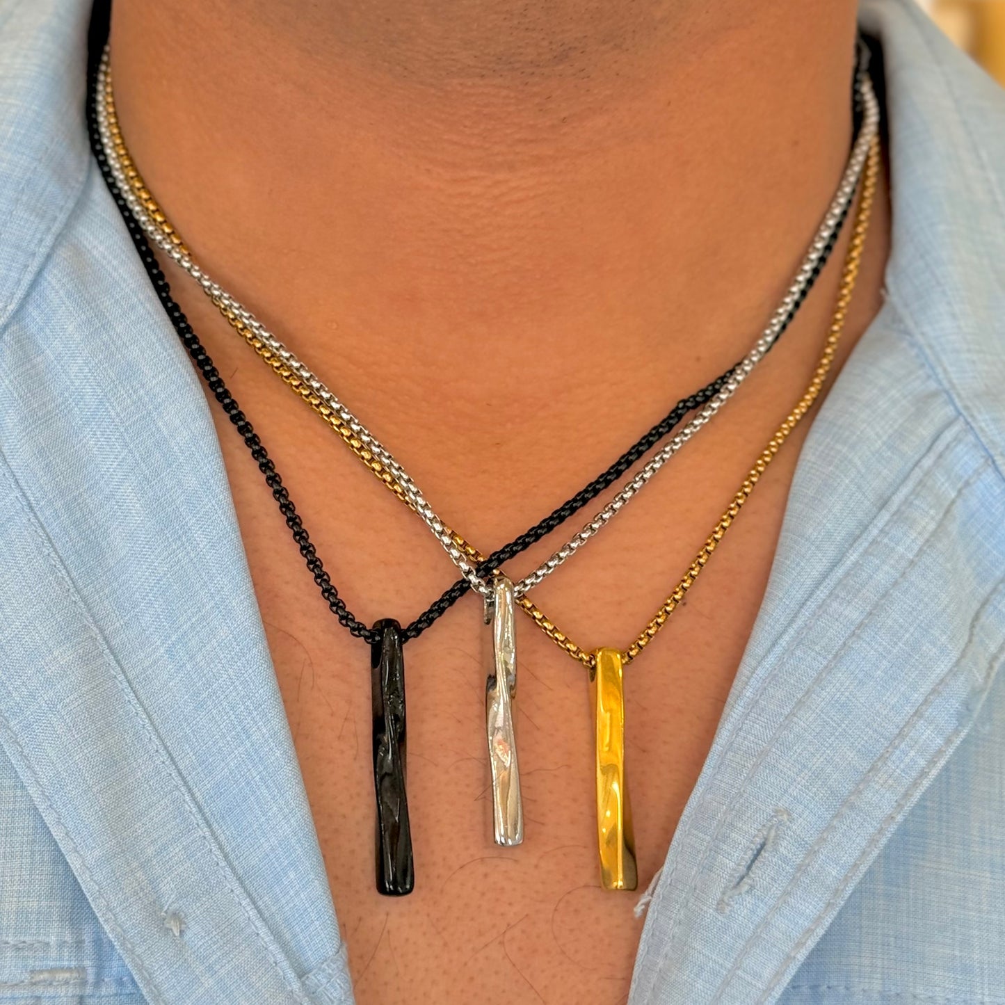 Torzal Charm Silver Necklace