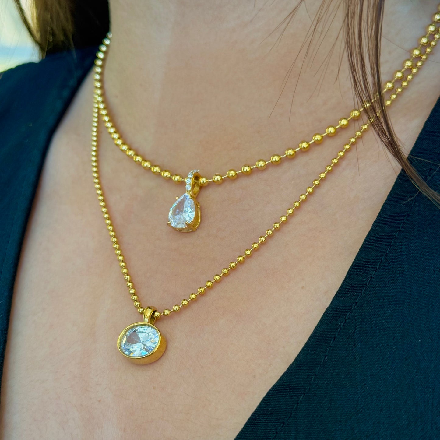 Sarah´s Golden Oval Necklace