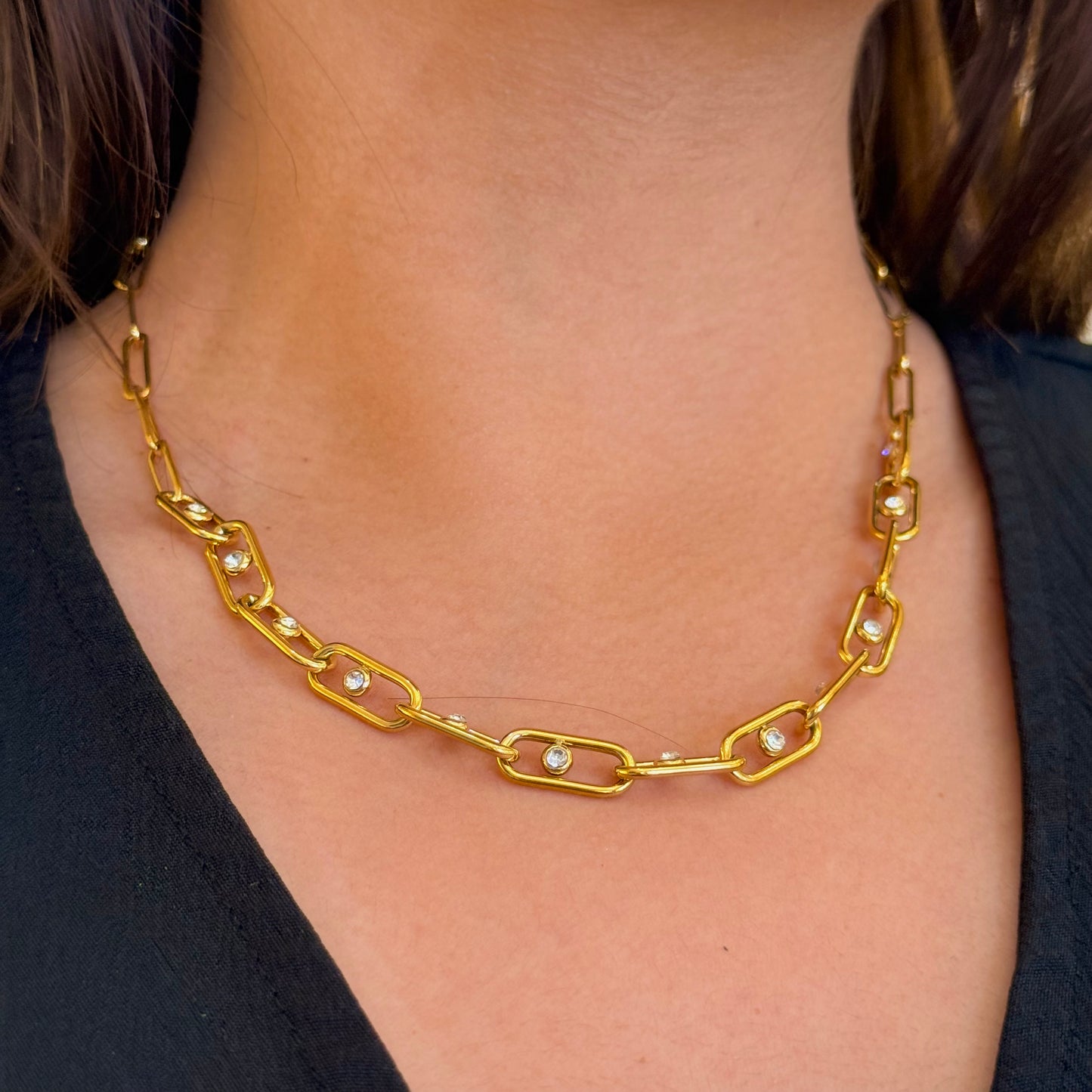 Golden Necklace Figaro Zir