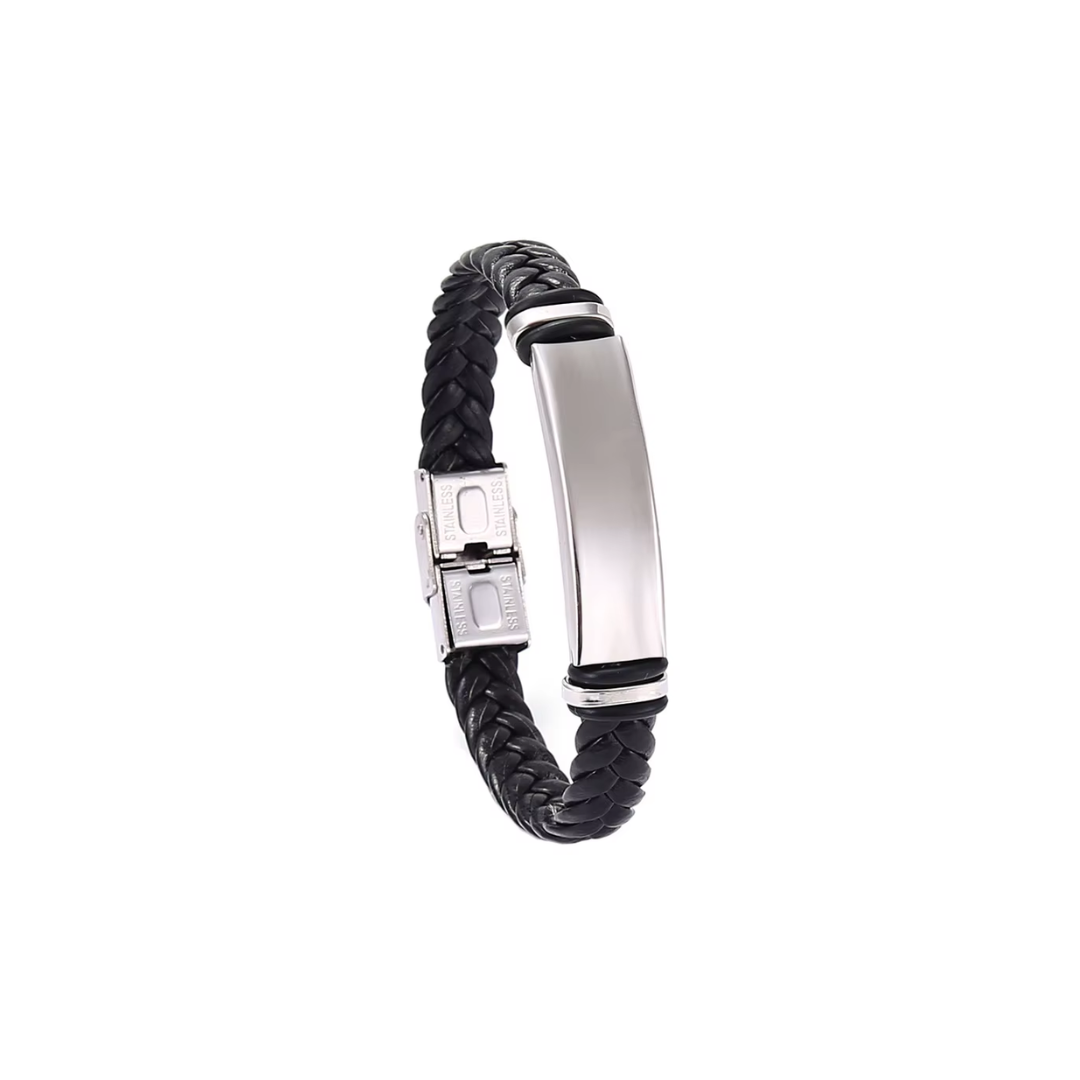 Diego silver black bracelet