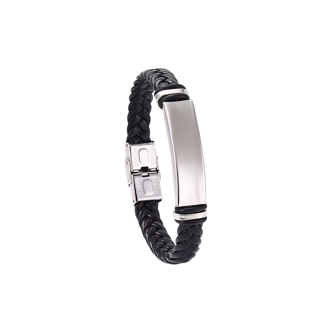 Diego silver black bracelet
