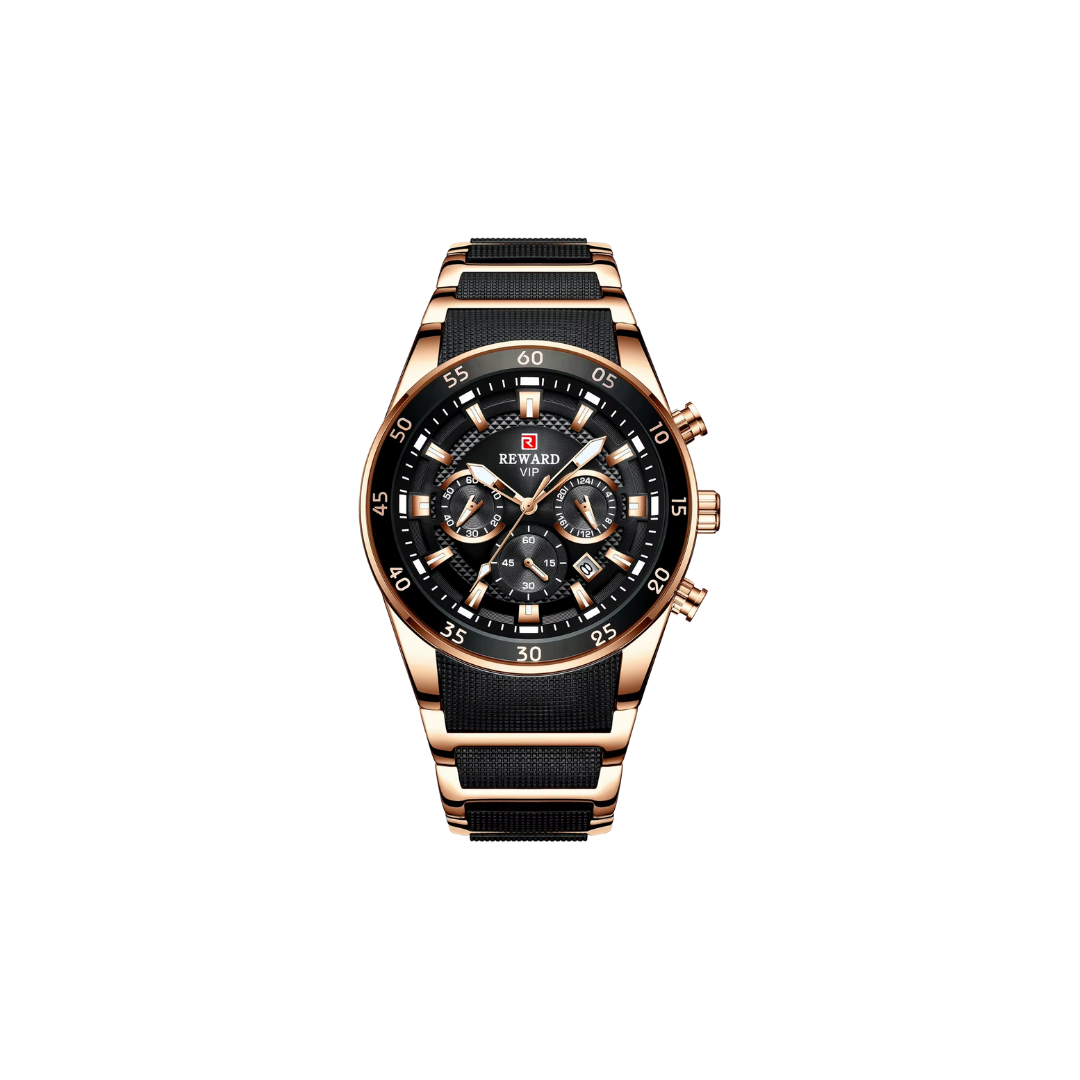 Marco black gold watch