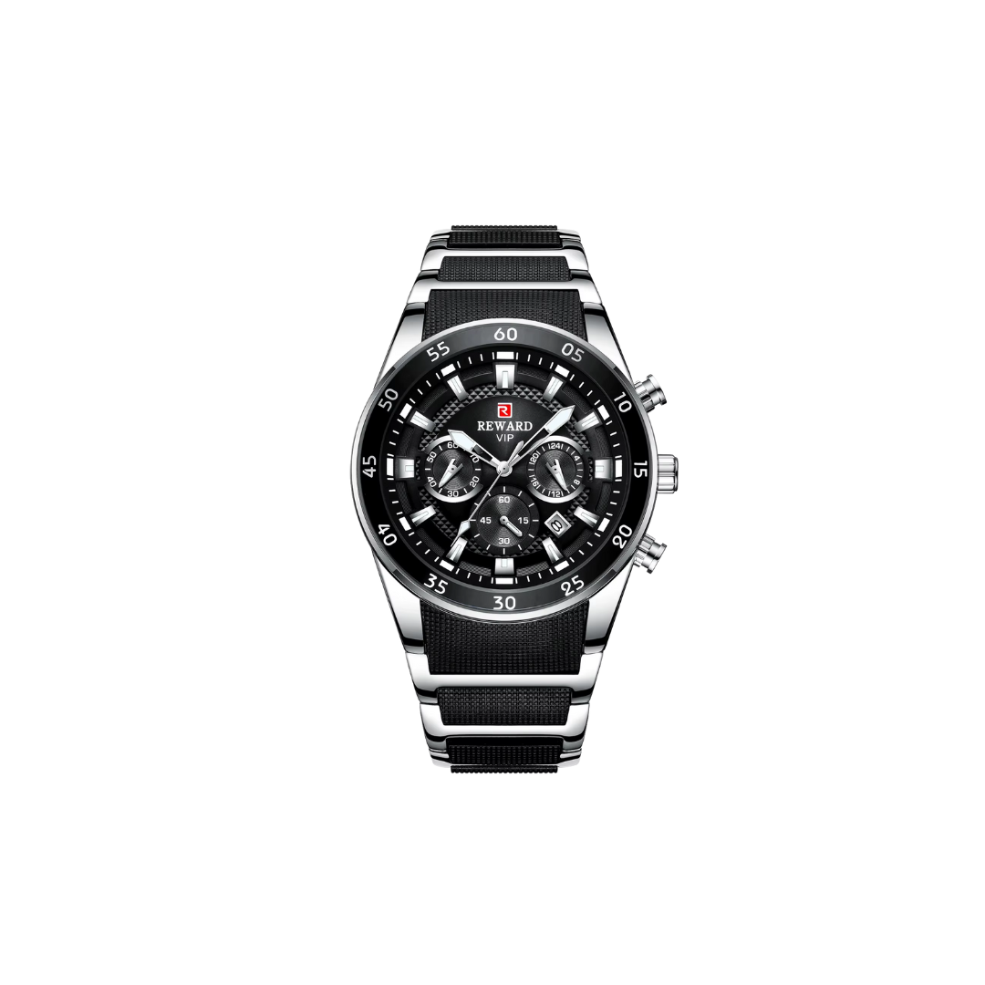 Marco black silver watch