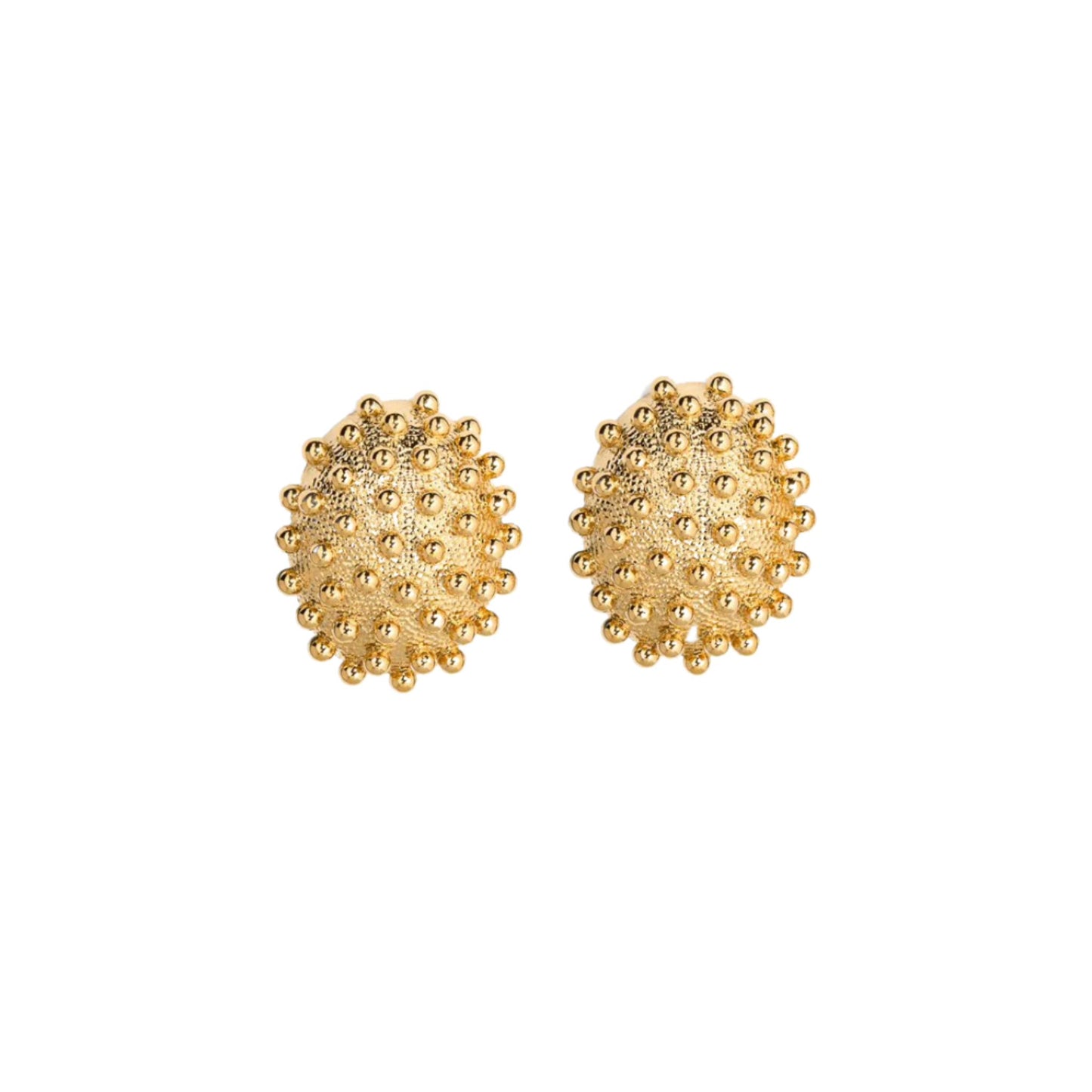 Oval dotted chunky earrings