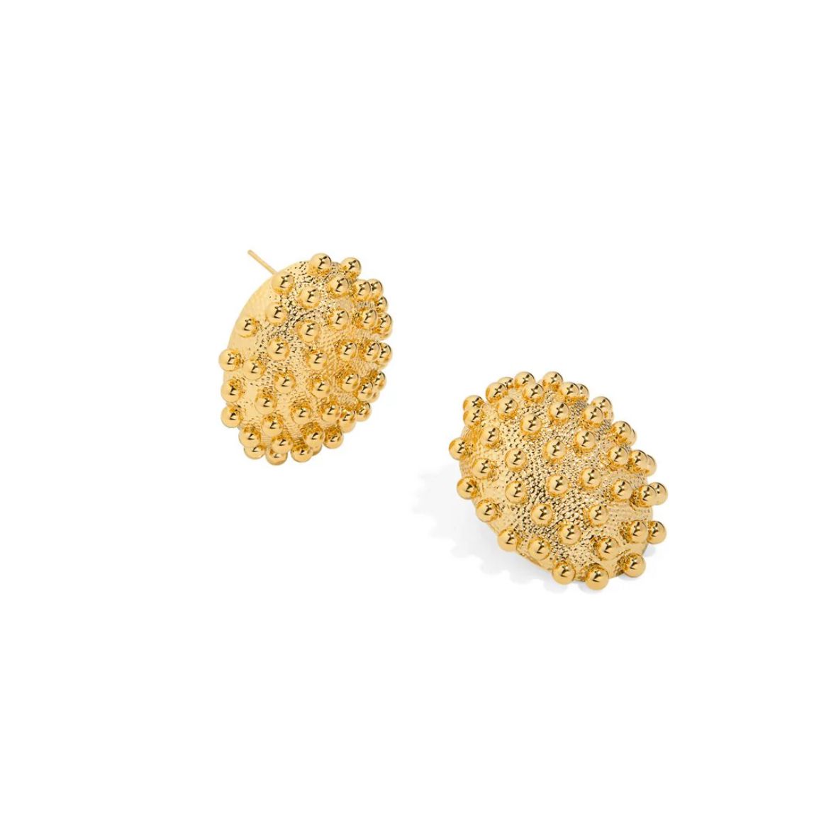 Oval dotted chunky earrings