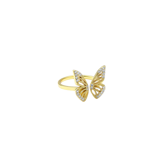 Golden Butterfly Ring