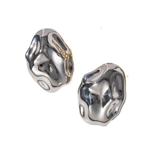 Irregular Silver Earrings