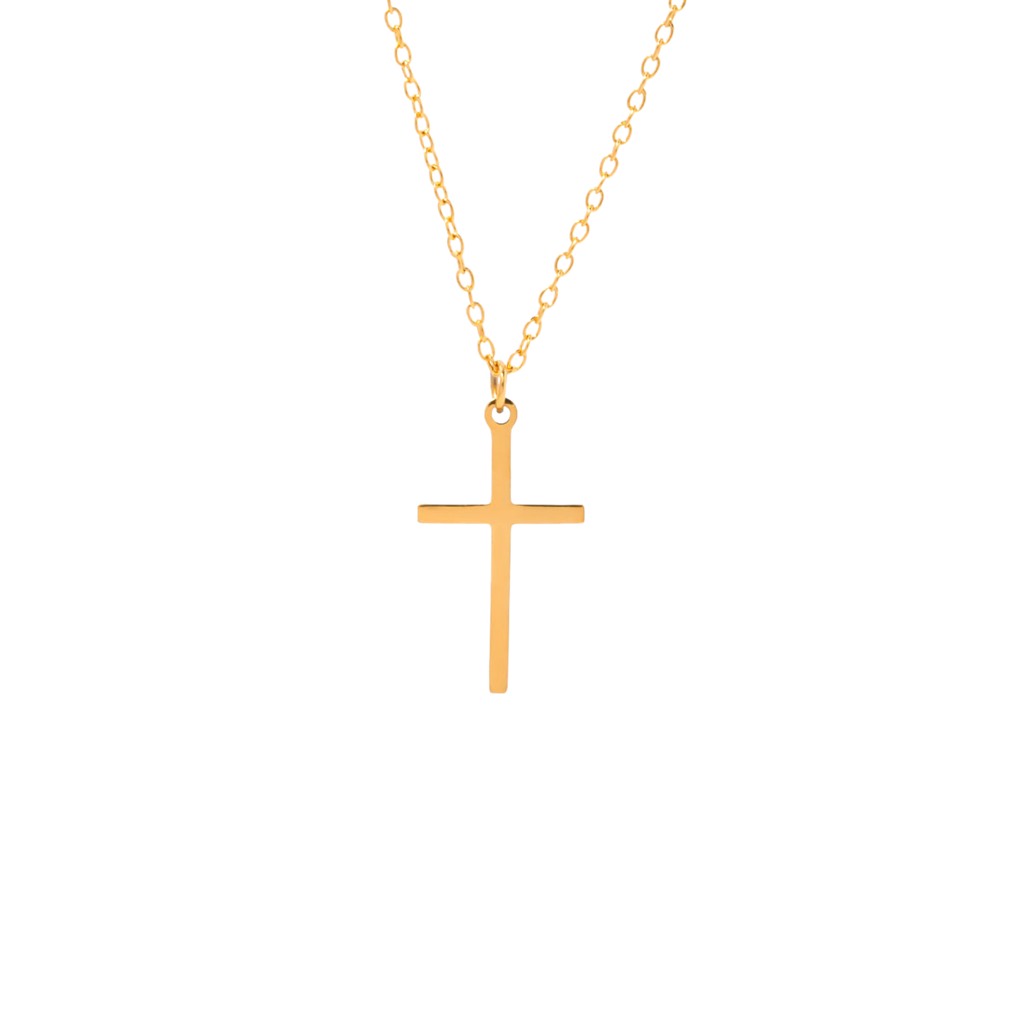 Delicate Cross Golden Necklace