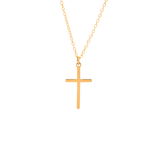 Delicate Cross Golden Necklace