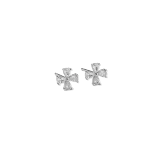 Pretty Flower Silver Studs