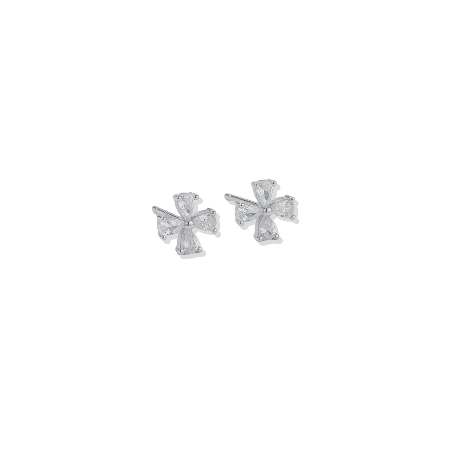 Pretty Flower Silver Studs