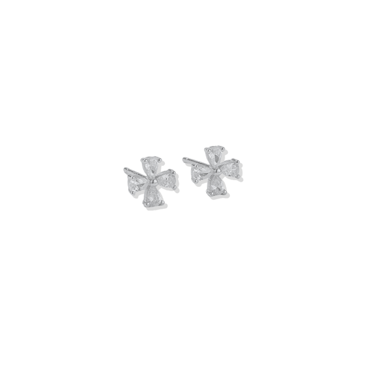 Pretty Flower Silver Studs